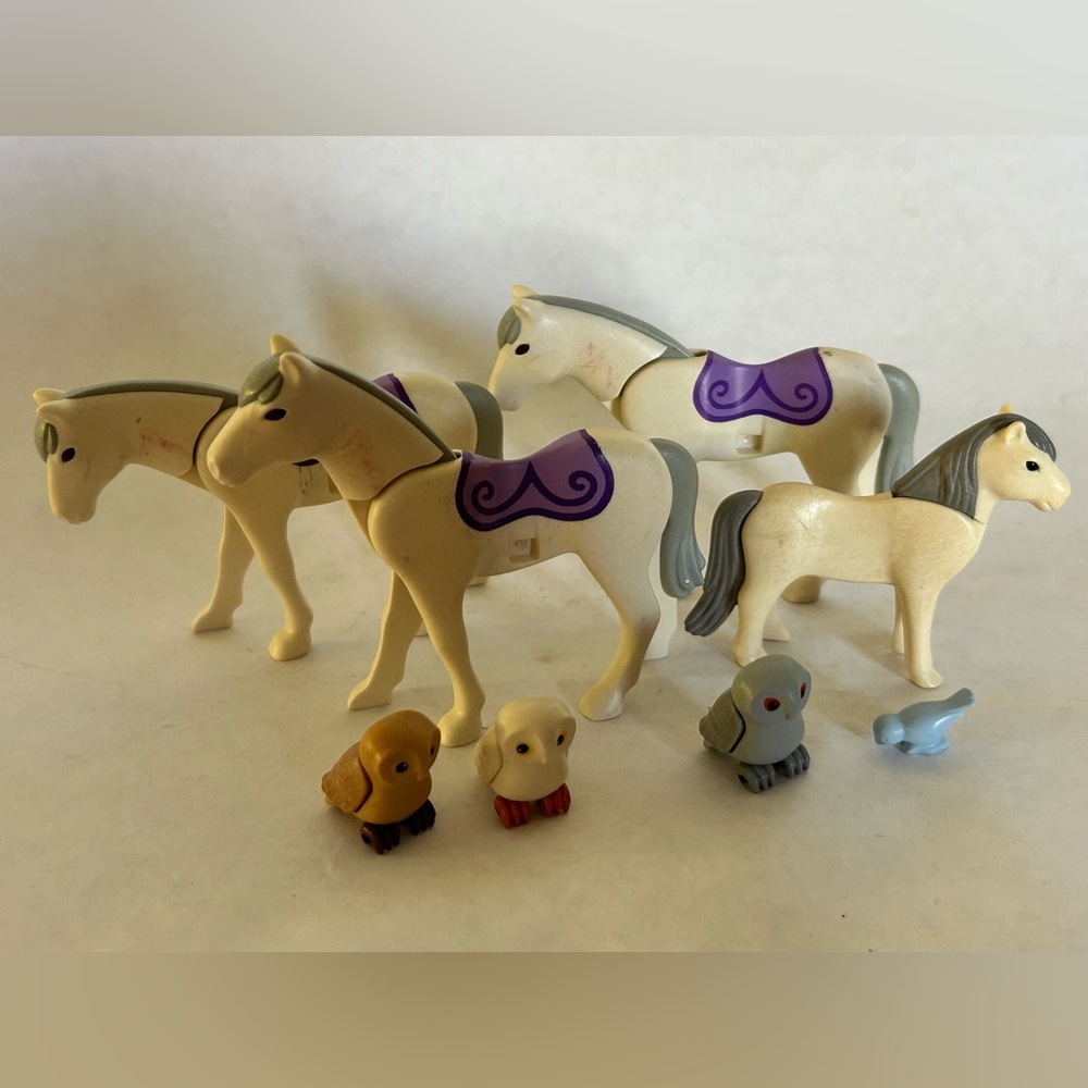 Playmobil Animal Lot Circus‎ Horses Owl Bird Vintage Figures